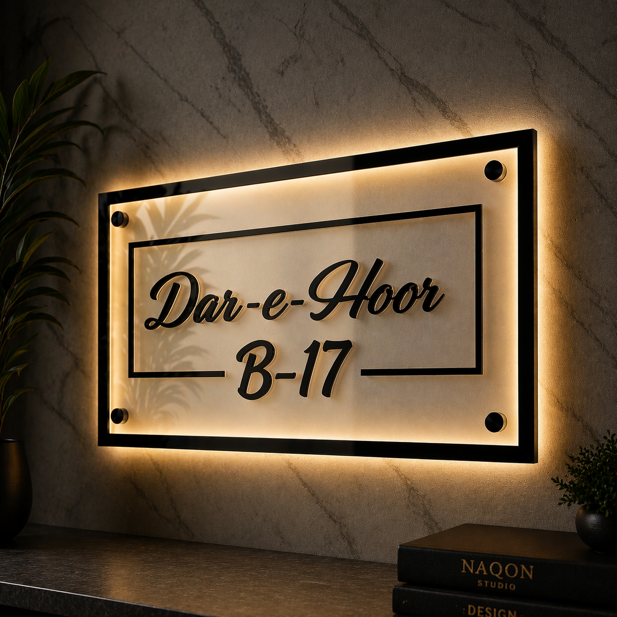 Custom Backlit Acrylic Home Sign